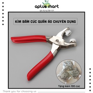 Kìm bấm cúc vành áo, bộ kìm bấm khuy cúc áo quần, khoen ore quần áo tiện lợi