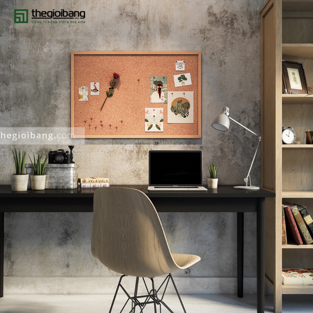 Bảng ghim Lie  Khung Gỗ - Bảng Tân Hà Chính Hãng - Kích Thước 40x60cm, 60x90cm, 90x120cm