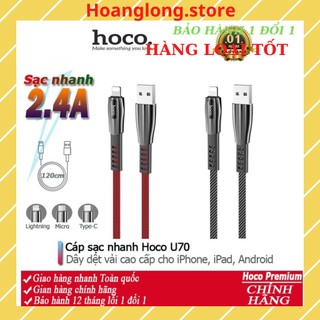 Cáp sạc nhanh hoco u70 dòng 2.4a dây dài 1.2m
