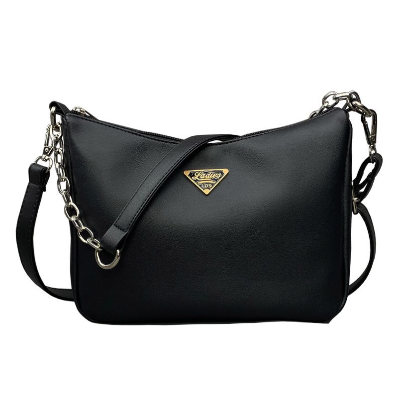 MISCHA Túi Đeo Chéo Vai Bằng Da PU Màu Trơn Thời Trang Hàn Quốc