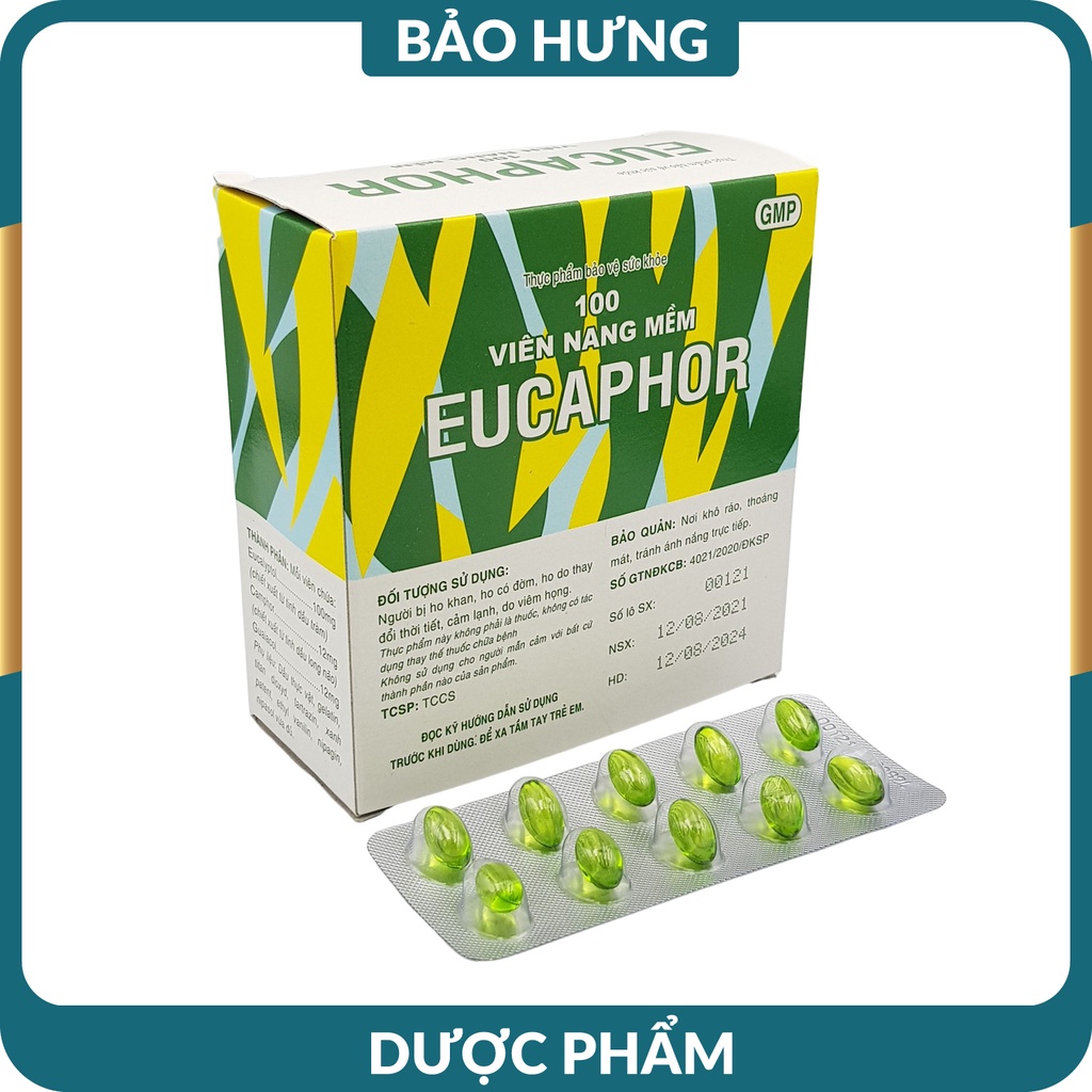 Viên uống giảm ho EUCAPHOR thông họng, giảm ho, giảm tiết đờm