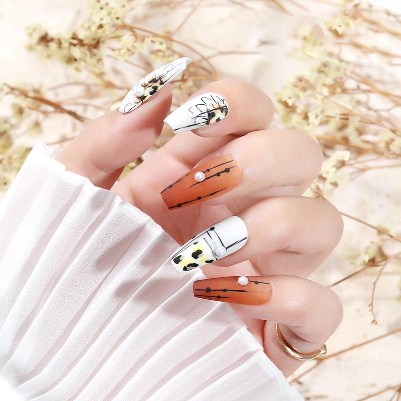 Set 120 / 100 Móng Tay Giả Che Phủ Toàn Diện Cho Salon