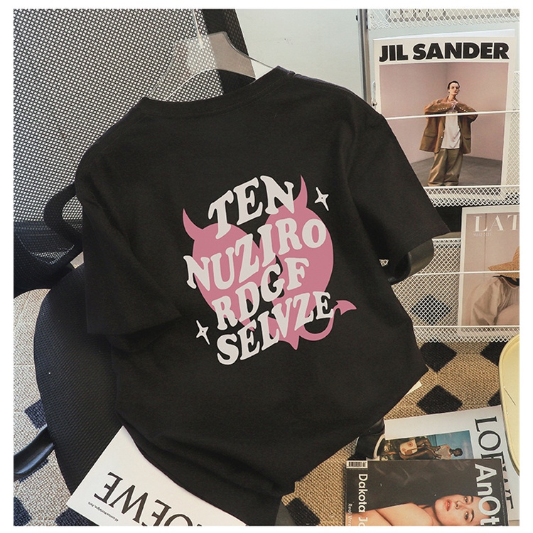 NRVP Áo Thun 100% Cotton Tay Ngắn Dáng Rộng