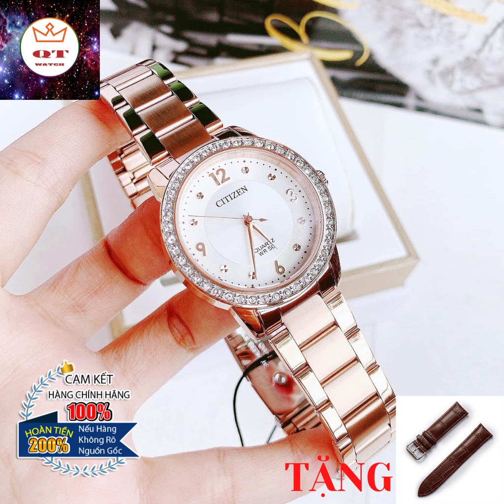 Đồng Hồ Nữ CITIZEN Quartz EL3093-83A Chính Hãng Tặng Dây Da Cao Cấp