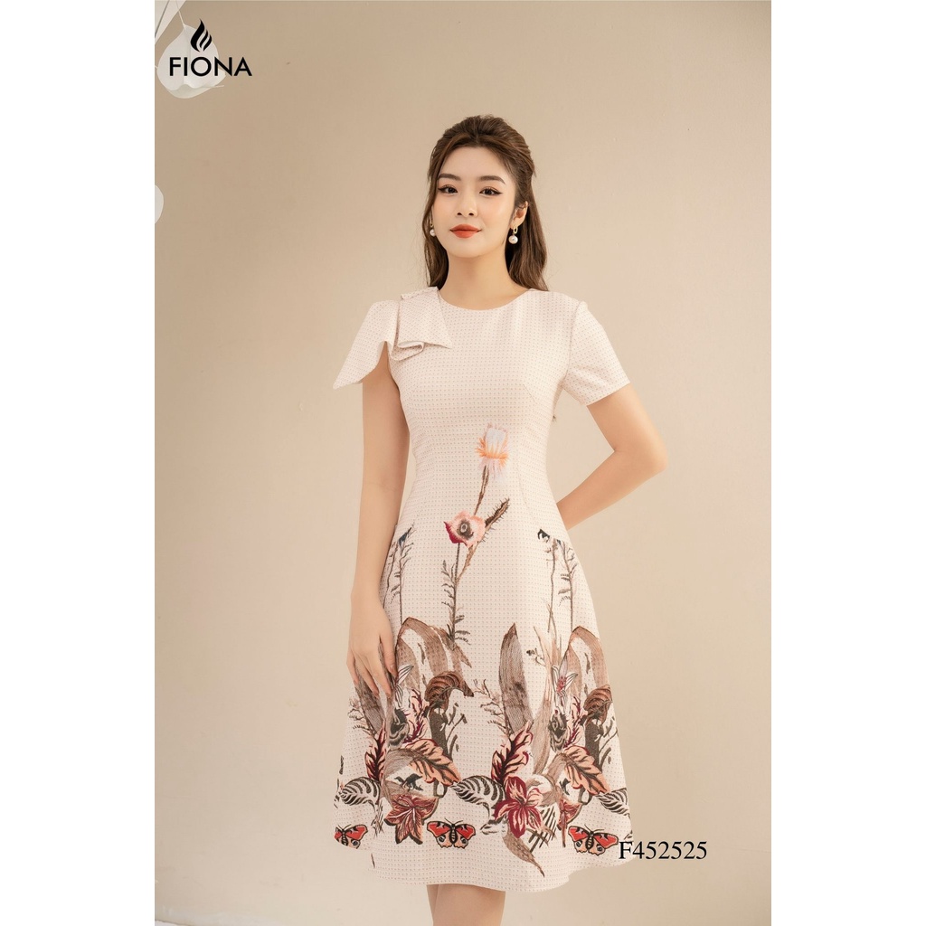 Đầm Fiona dáng ôm A họa tiết hoa chân F452525