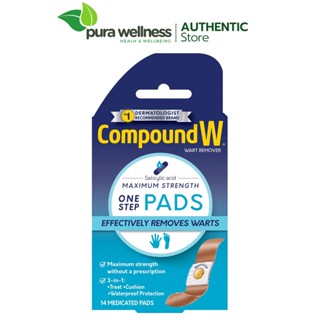 Compound W Wart Remover Maximum Strength Pads - Băng keo cá nhân tẩy mụn cóc - 14 cái