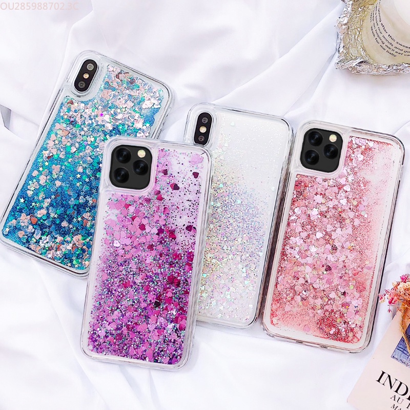 Ốp Điện Thoại TPU Kim Tuyến Nước Hình Trái Tim Cho iphone6 IPhone 13 Pro 13Pro Max Mini 6S 7 6 8 Plus 5 5S 5C SE