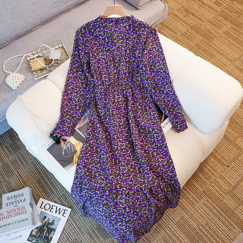 Váy tím đầm dài váy hoa nhí vintage váy cổ v váy bầu xinh váy đuôi cá đầm tay dài đầm đi tiệc váy nữ xinh váy tiểu thư sang chảnhđầm bigsize nữ