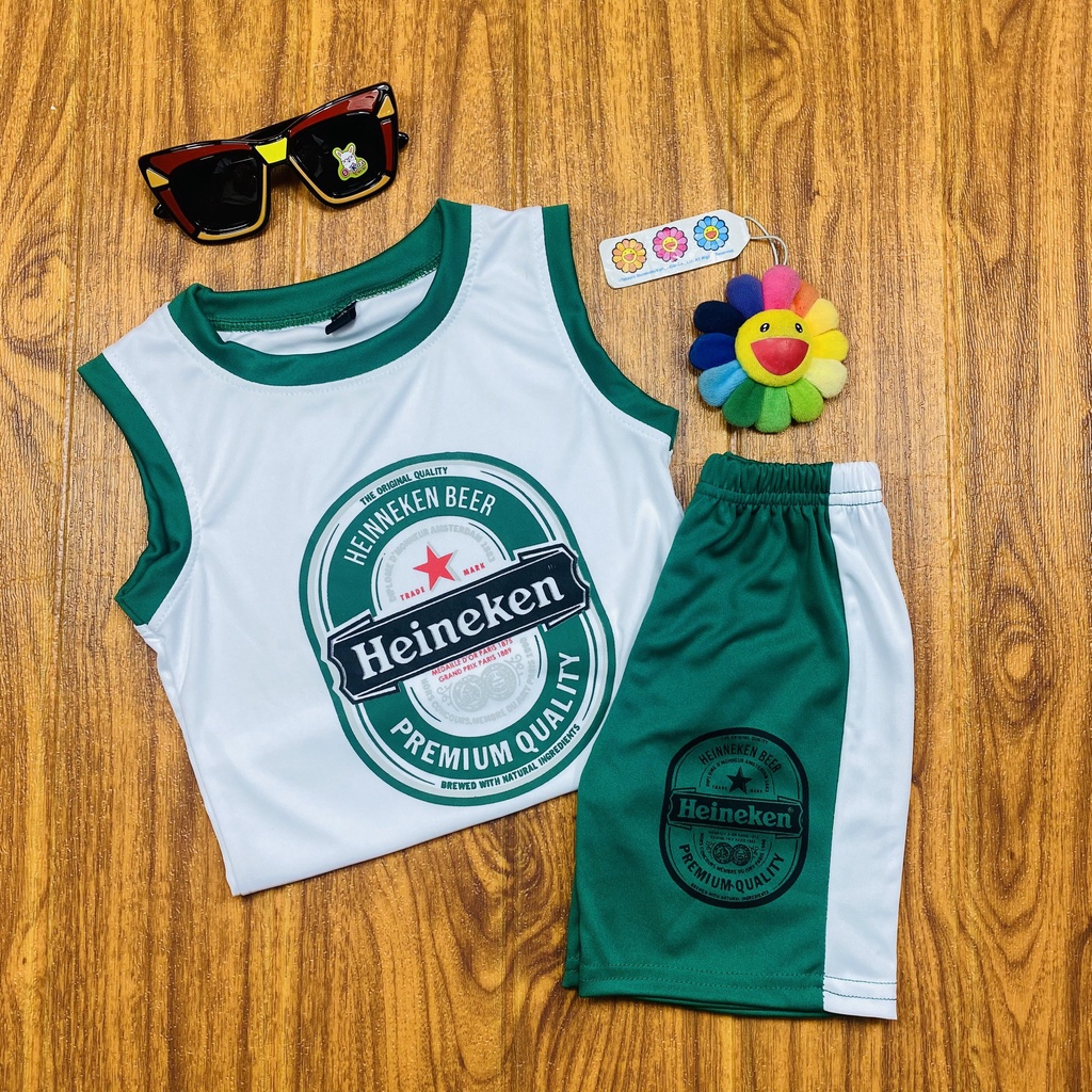 Đồ bộ trẻ em thời trang thiết kế cộc tay chất vải thun lạnh in hình ngộ nghĩnh phù hợp với bé trai và bé gái DBHENIKEN