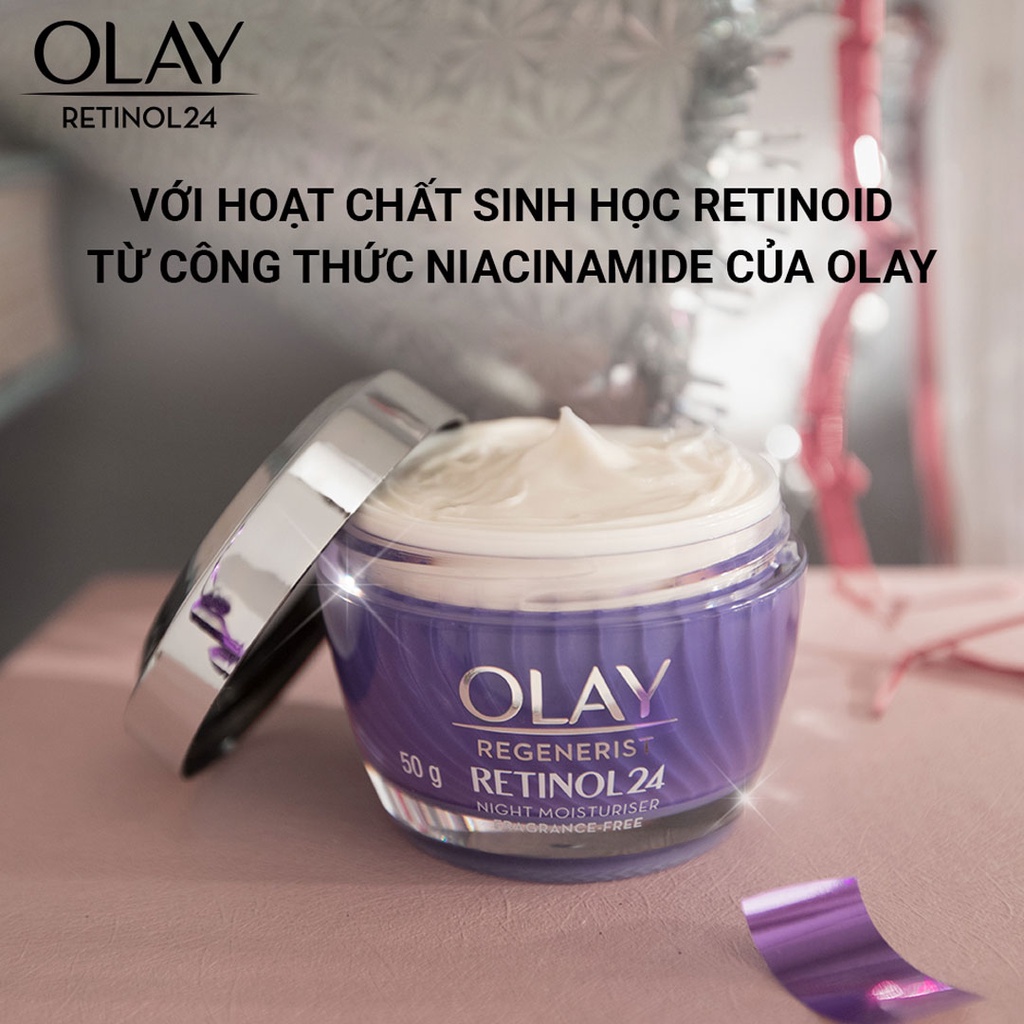 Kem đêm/Serum Olay Ngừa Lão Hoá Chiết Xuất Retinol 24 Regenerist Retinol 24 Night Serum Fragrance-Free