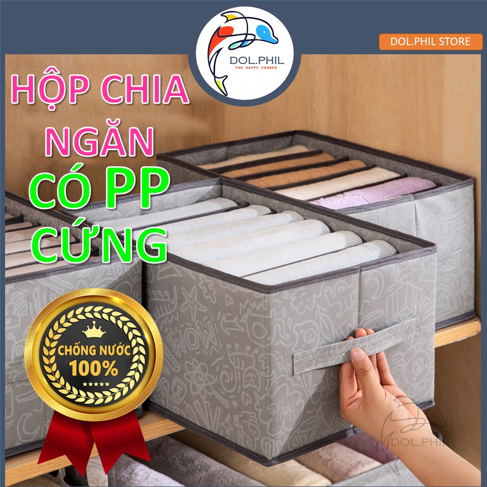 Hộp Đựng Quần Áo Gấp Gọn Chia Ngăn Dol.phil Store In Họa Tiết Sắc Nét Dễ Vệ Sinh Có Lớp Pp Cứng Cáp Dày Dặn