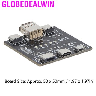 Globedealwin Data Cable Detection Board Sensitive Accurate Multiple Protection USB Tester for Type C