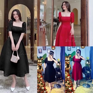 Đầm Maxi xếp ly ngực, có túi Bigsize 60-90 ký, thời trang nữ dành cho khách ngoại cỡ