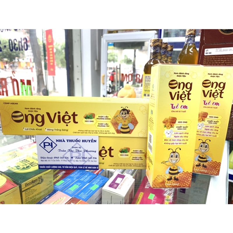 Kem Đánh Răng Dược Liệu ONG VIỆT Cho Trẻ Em và Người Lớn
