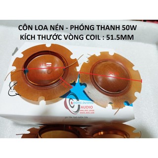 BỘ 5 CÁI COIL LOA PHÓNG THANH 25W - COIL 51.5MM  -COIL LOA NÉN - COIL THAY THẾ