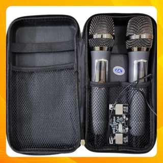 Mic không dây loa kéo tiết kiệm pin sóng ổn định tặng kèm hộp mic