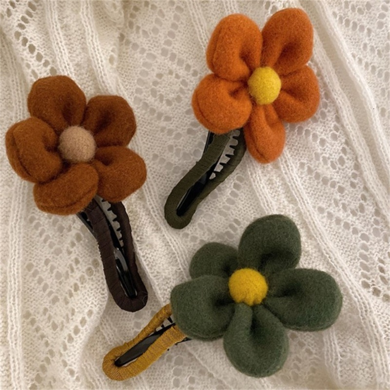 Kẹp Tóc Hình Bông Hoa Năm Mới / Giáng Sinh / Năm Mới Y2k Dễ Thương Cho Bé Gái