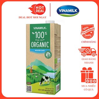 Sữa Tươi Tiệt Trùng Không Đường Vinamilk 100% Organic Hộp 1L - Dinh dưỡng thuần khiết