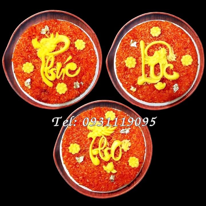 Bộ 3 khuôn silicon nhận xôi, làm rau câu, socola, làm bánh Phúc Lộc Thọ - Mã số 1233