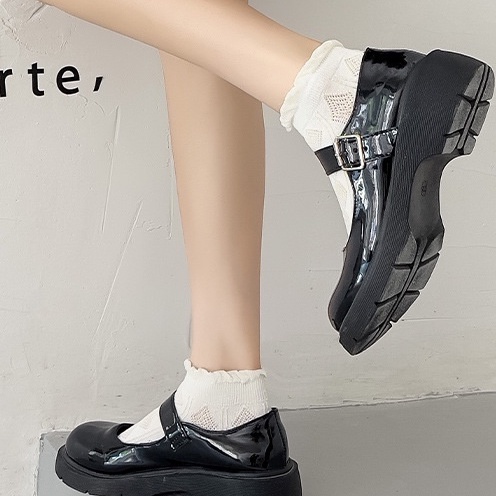 Tất cotton FHYLmàu trắng mỏng màu trơn đa dạng kiểu dáng đáng yêu thoải mái mùa hè phong cách Lolita