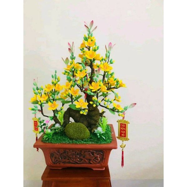 Nụ, Nhụy, Lá Mai, Đào Đất Sét, Phụ Kiện Móc Hoa, Cánh Mai Đào Móc Sẵn