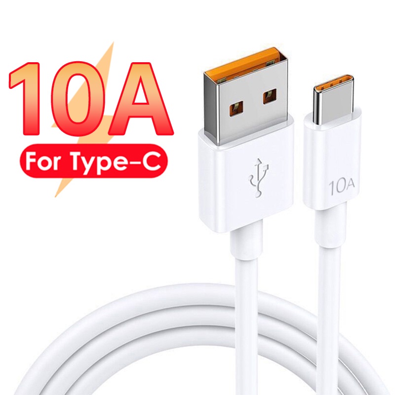 Dây Cáp Sạc Nhanh 10A USB C 120W Cho Huawei Mate 40 50 Xiaomi Samsung