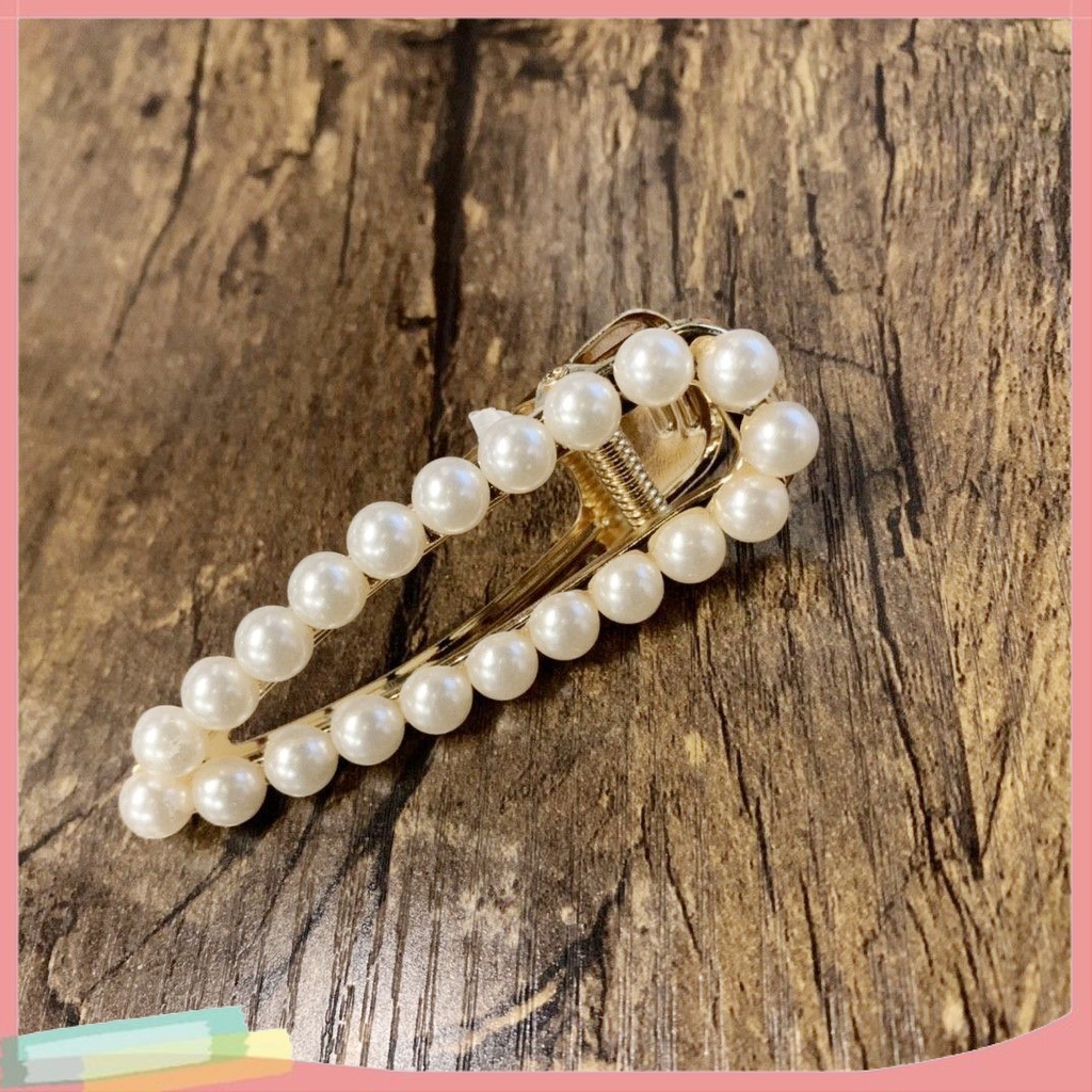 Set 6 Kẹp Tóc Hình Kéo Đính Ngọc Trai Giả Thời Trang Cho Nữ