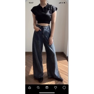 Quần Jeans ống loe thingson
