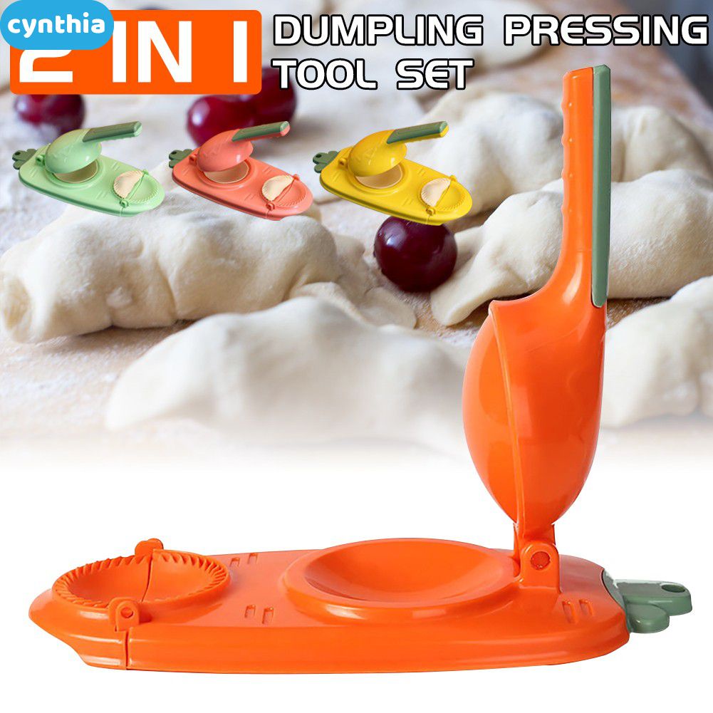 Bộ Dụng Cụ Ép Bột Thủ Công 2 Trong 1 Dụng Cụ Làm Bánh Bao Gói Mì Ép Thủ Công Gia Dụng Dụng Cụ Nhà Bếp Bánh Bao Hoành Thánh Khuôn Làm Bánh Bao Karipap Cyn