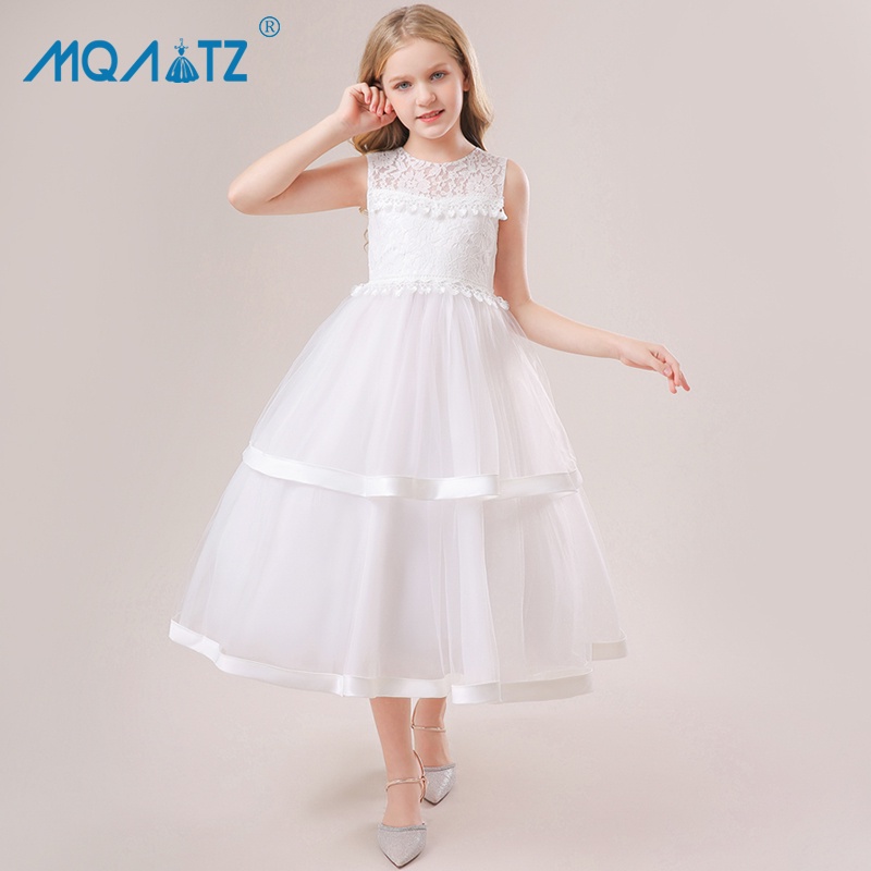 Đầm dự tiệc sát nách MQATZ in hoa thời trang mùa hè cho bé gái 5-12 tuổi
