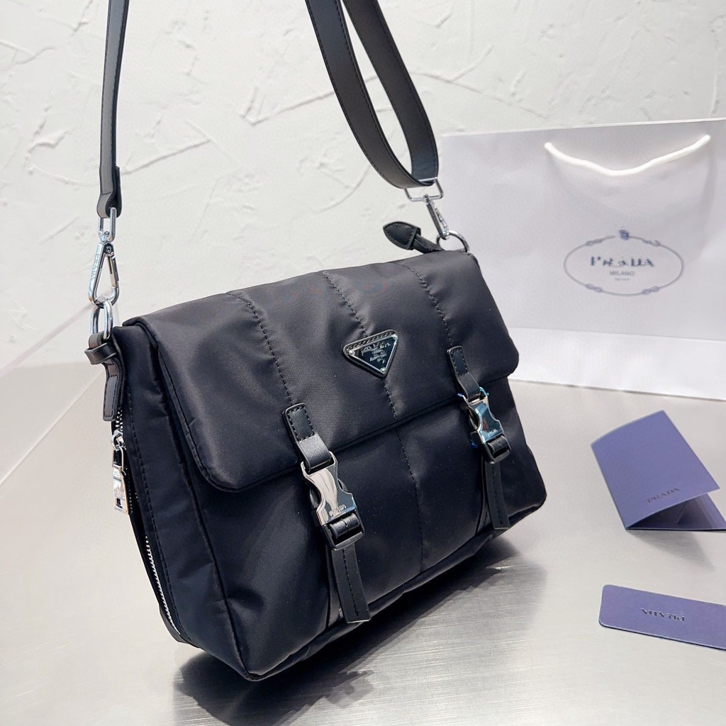 HPK8 PRADA high-end bag women's autumn and winter texture tote bag new casual shoulder crossbody commuter bag with cover computer bag