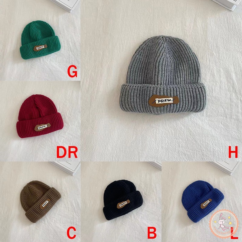 Mũ Beanie Dệt Kim Co Giãn Giữ Ấm Cho Bé