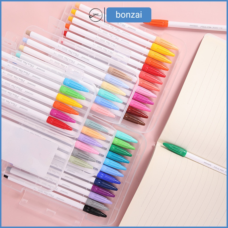 Bút Monami Brush Pen 3000 bút màu nước 60 màu 2022 mới Tone Cam và Xám