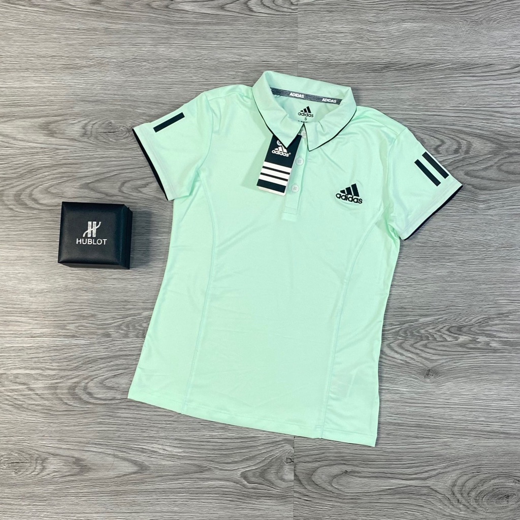 Áo polo thể thao nữ, logo thêu, poly lạnh 4 chiều hàng loại I cao cấp đủ size 40- 85kg