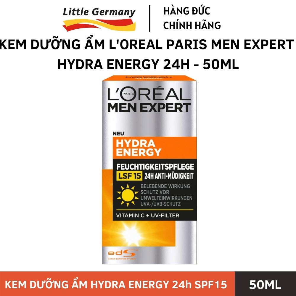 Kem dưỡng da & chống nắng ban ngày SPF15 Loreal Men Expert Hydra Energy 50ml - Hàng Đức xách tay