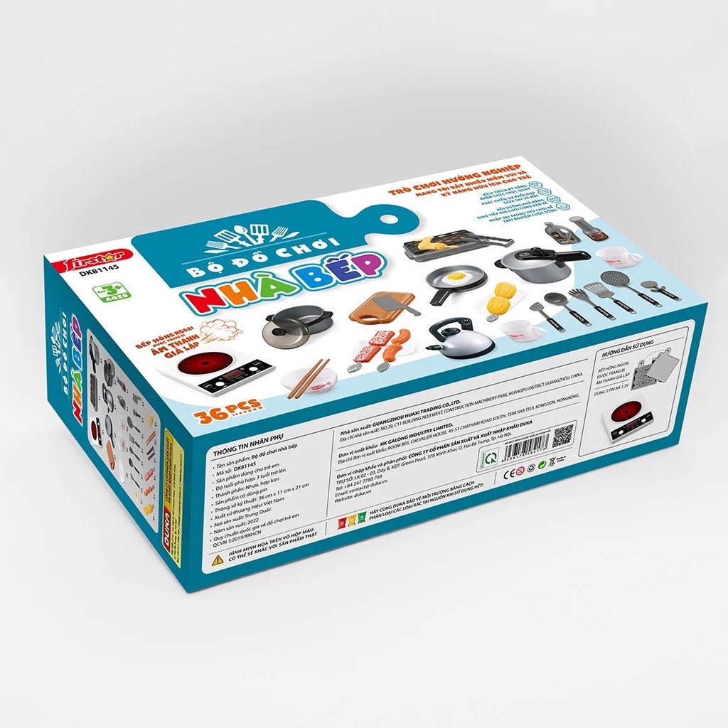 Đồ Chơi Duka: Bộ Đồ Chơi Nhà Bếp (Màu Xanh) DK 81145