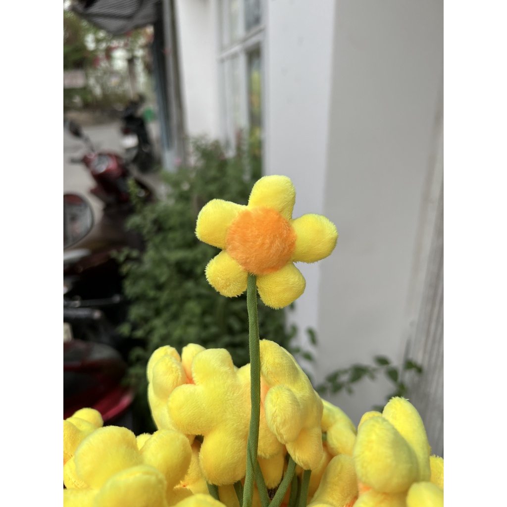 Hoa 5 Cánh Dễ Thương, thân 30cm - gấu bông đình may