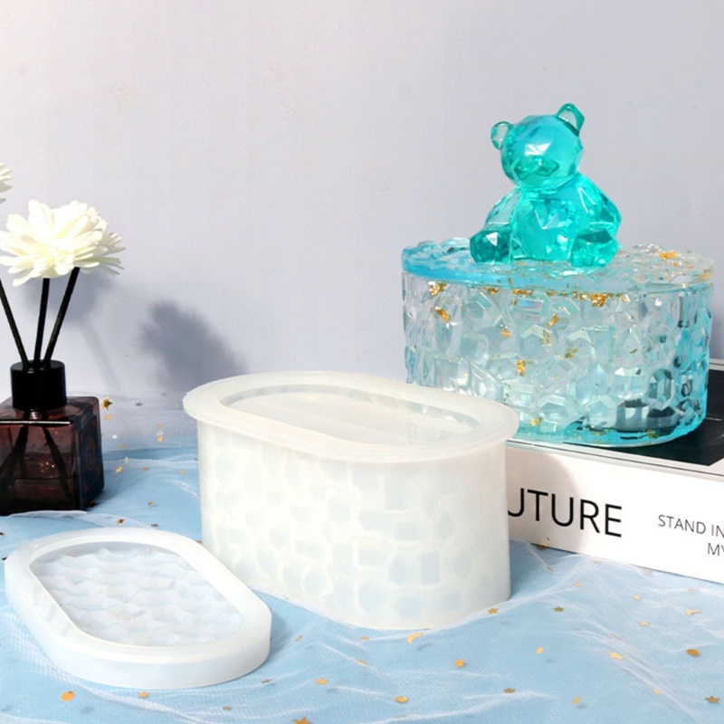 Khuôn Silicone Làm Hộp Trang Sức Hình Hạt Kim Cương DIY