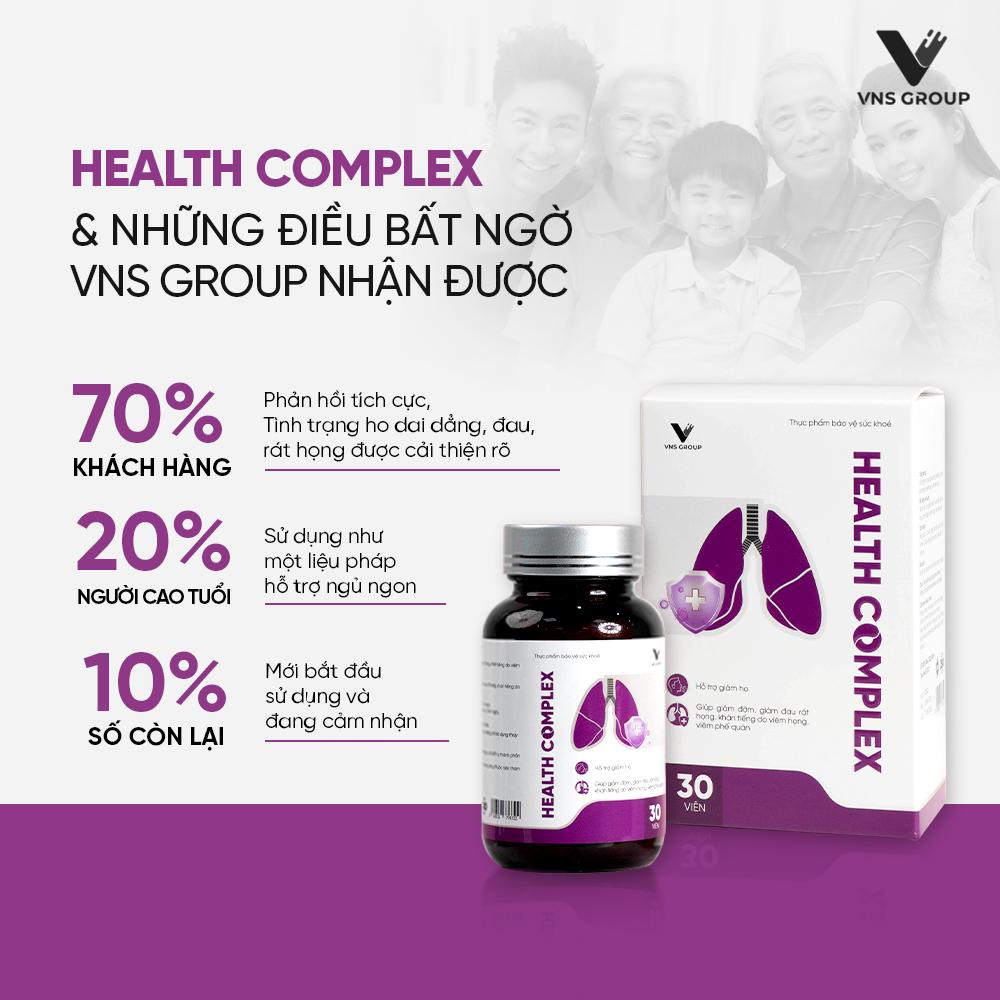 Thực phẩm chức năng bảo vệ sức khỏe Health Complex VNS Group tăng sức đề kháng hộp 30 viên