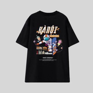 Áo phông HÀ NỘI COOL tay lỡ form rộng unisex basic Tee phông họa tiết nam nữ chất liệu cotton Local Brand GINDY A002
