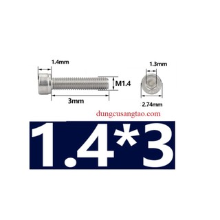 Ốc lục giác Inox M1.4 M1.6 / bu lông M1.6 M1.4. bu lông