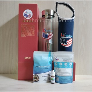 Bình Nước Tạo Kiềm US Water [CHÍNH HÃNG - Tặng Đá Thay, Túi, Quỳ Tím]