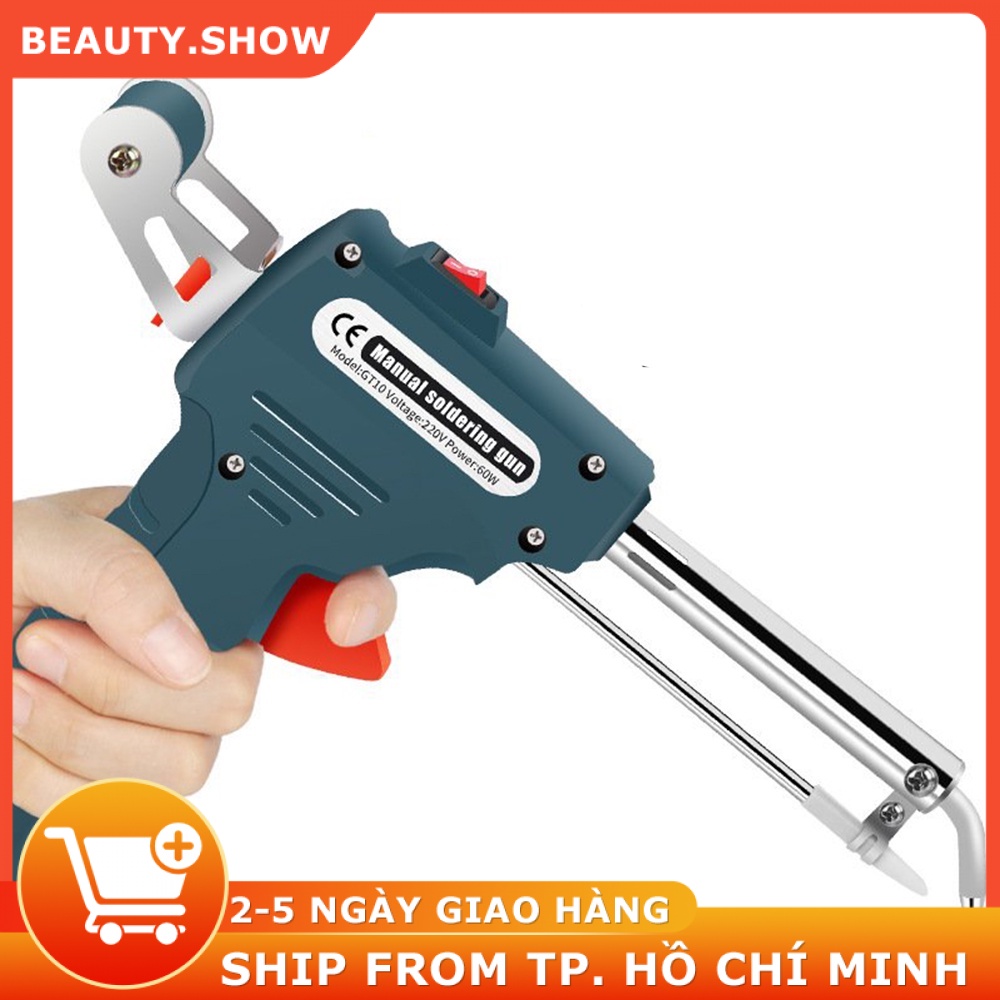 Combo mỏ hàn tự động đẩy thiếc + 1 hút thiếc, 1 quận thiếc và 2 nhíp gắp