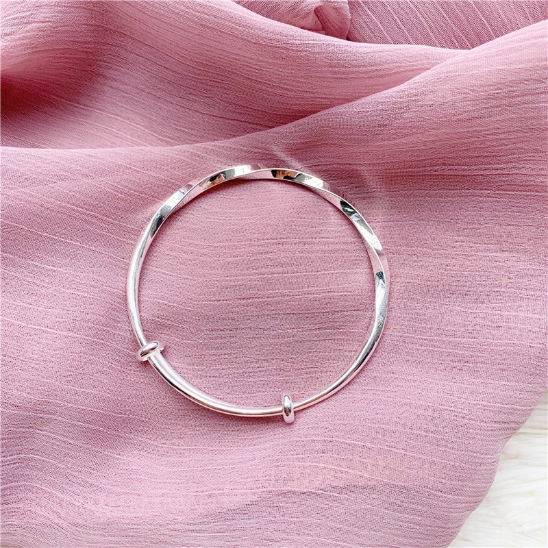 Vòng Đeo Tay Dạng Xoắn Mobius Phong Cách Mới Đơn Giản Ins Niche Thiết Kế Hình Tròn Gợn Sóng Không Đầu Trái Tim