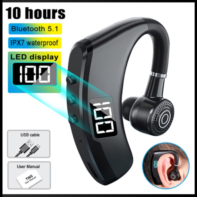 Tai Nghe Bluetooth Zevaret V9 Pro Có Đèn Led Thông Minh Kèm Phụ Kiện