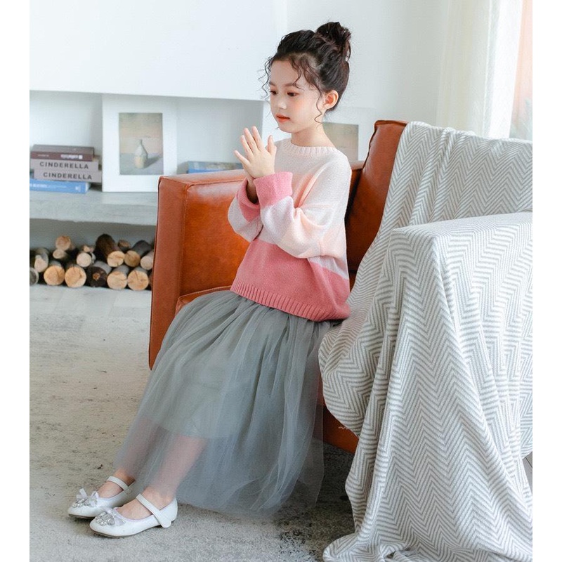 CHÂN VÁY VOAN DÀI CẠP CHUN NỮ TÍNH CHO BÉ- HÀNG QCCC