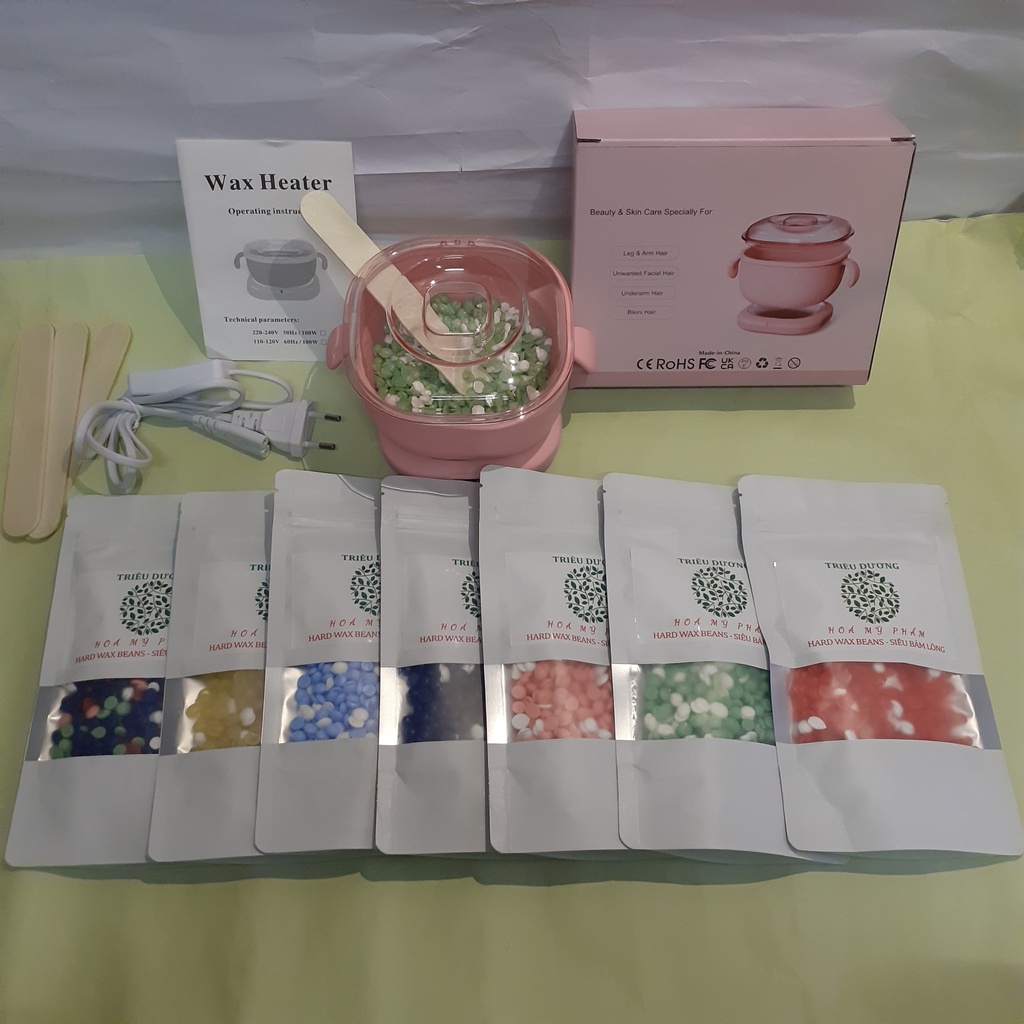 Quà tặng sốc khi mua Nồi nấu sáp wax tẩy lông silicon dòng mini chống dính kèm 100gr sáp siêu bám lông.