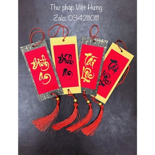 Liễn thư pháp viết tay cỡ nhỏ trang trí tết, viết theo yêu cầu