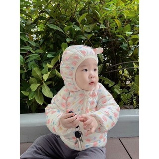 Áo phao trẻ em/áo phao tai gấu siêu nhẹ hoạ tiết hoạt hình cho bé trai bé gái/ áo phao siêu nhẹ | honeybebe |