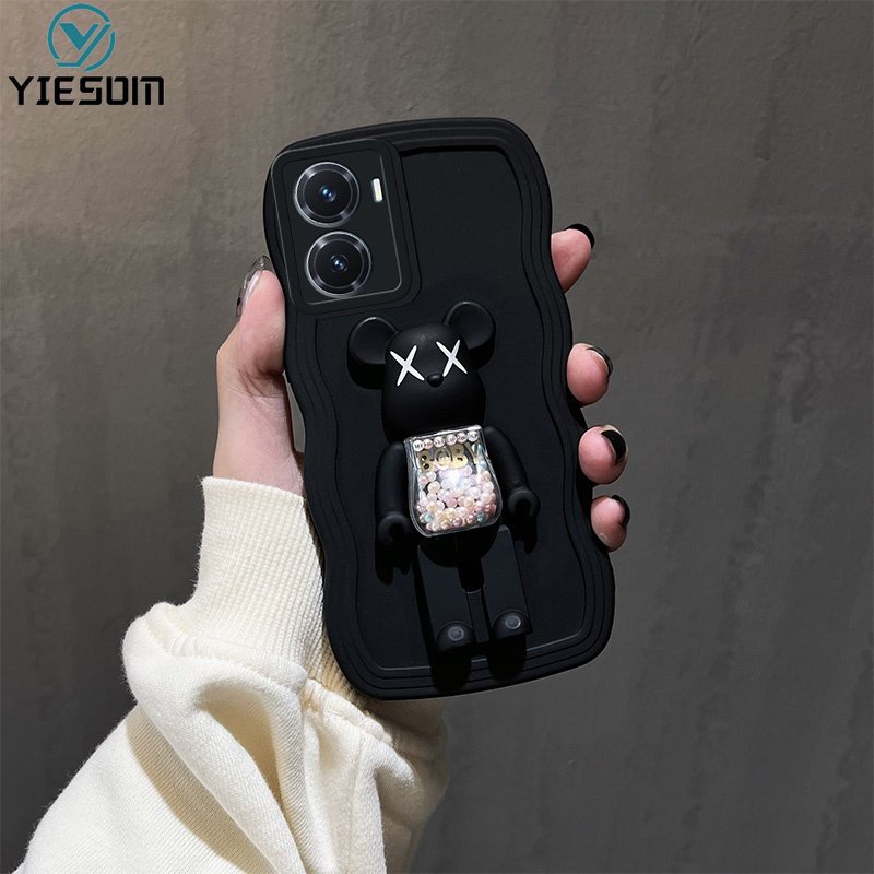 Ốp Điện Thoại Silicon Mềm Có Giá Đỡ Hình Gấu Kaws Cho OPPO A76 A96 A15 A53 A31 A9 A5 2020 A7 A5S A3S A12 F11 F9